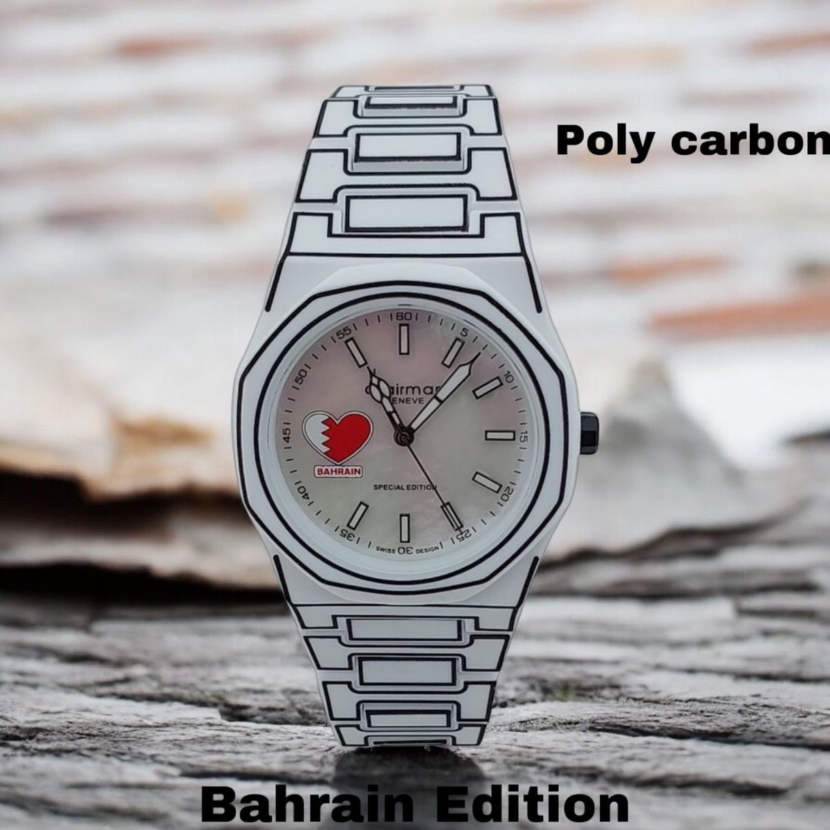 BAHRAIN Edition Chairman Geneve White Poly Carbon Gents Watch