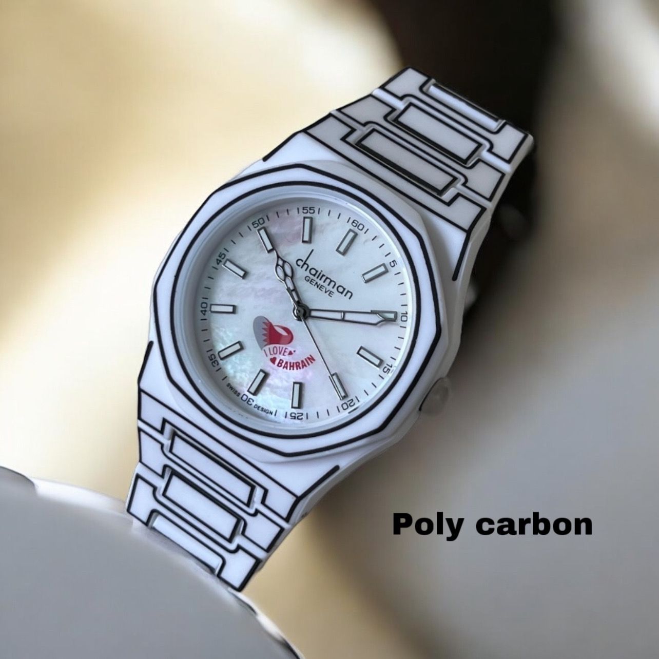 Chairman Geneve BAHRAIN Edition White Gents Watch