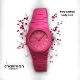 Chairman Geneve Pink Poly Carbon Lady Size Watch