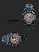 رئيس مجلس إدارة جنيف الإمارات العربية المتحدة الشيخ صورة عربية ساعة بنية اللون باللونين الأبيض والأسود