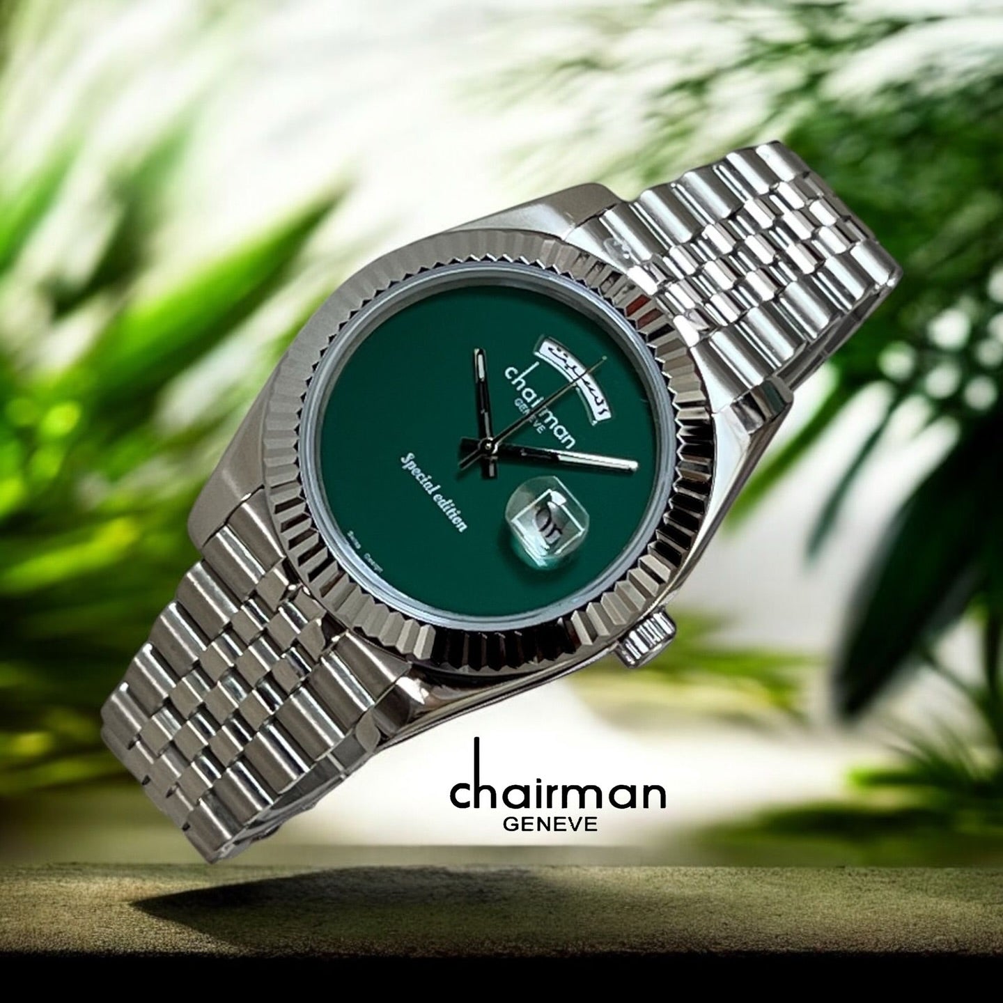 green chairman watch