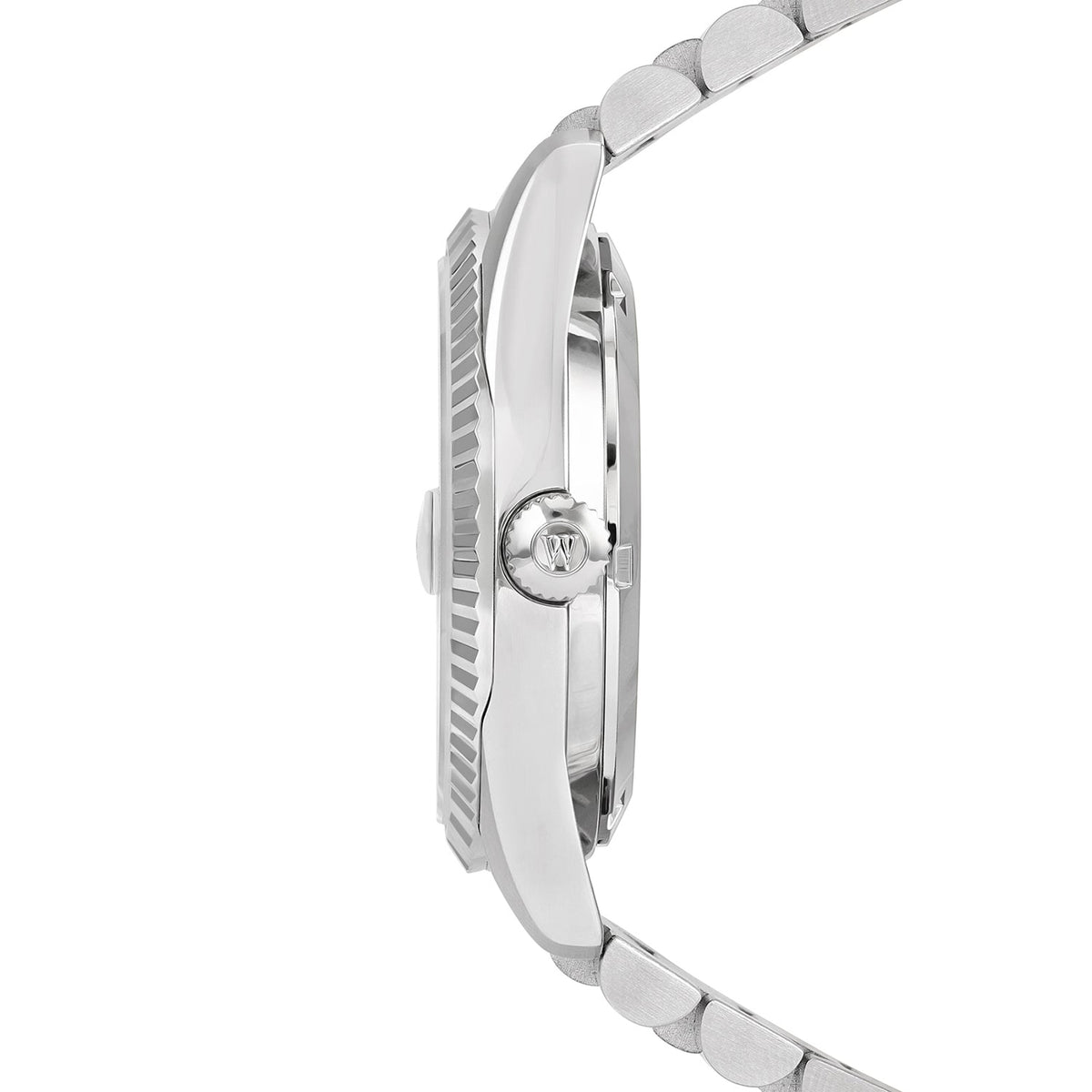 ساعة ويست إند النسائية الأوتوماتيكية ذات الهيكل الفضي والقرص الأسود