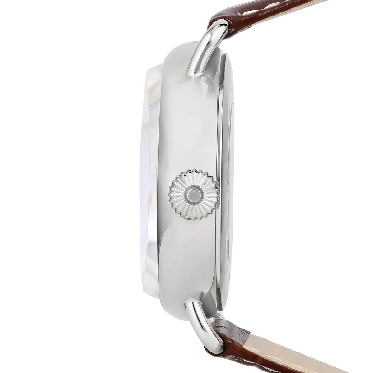 ساعة ويست إند للرجال أوتوماتيكية بعلبة فضية اللون ومينا بيضاء