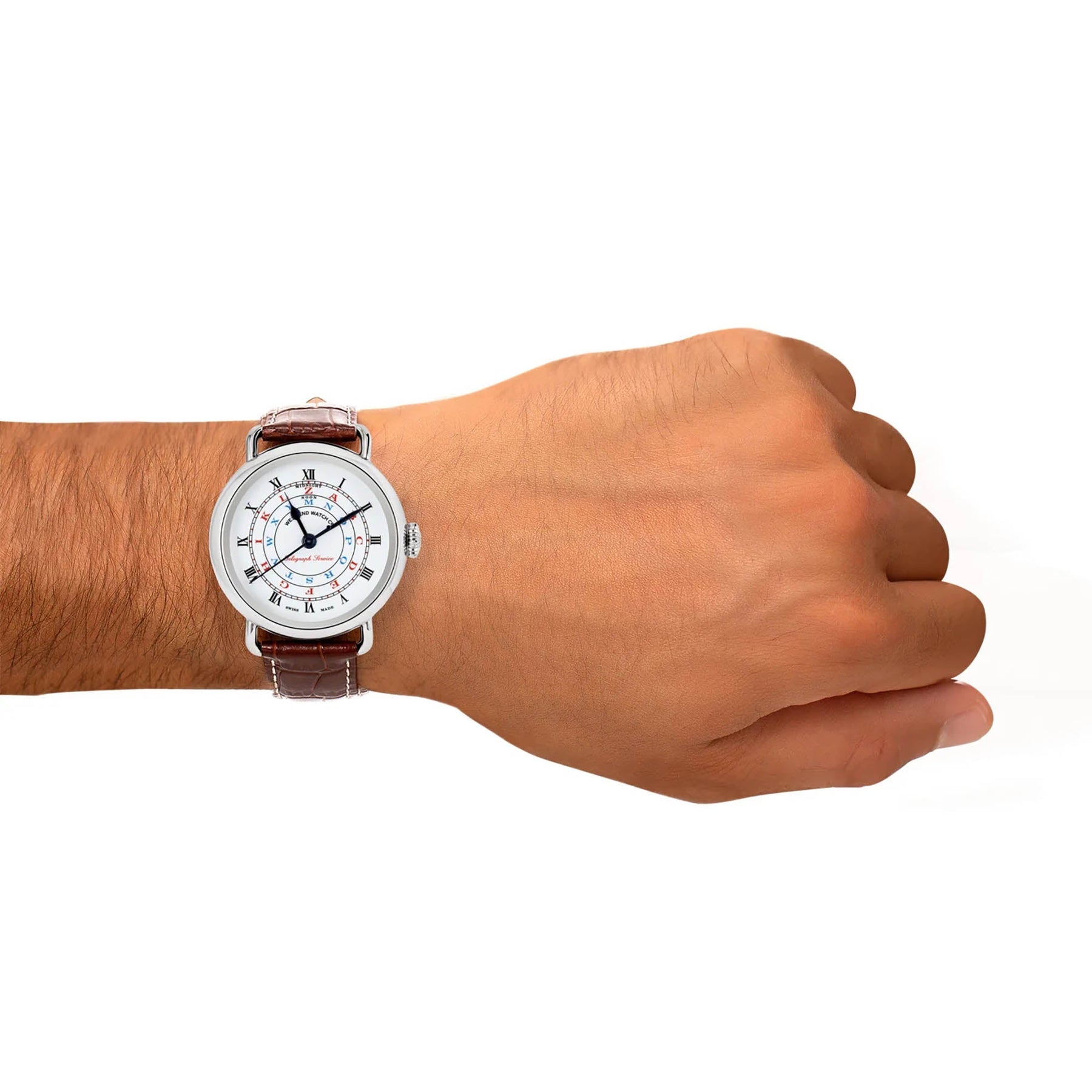 West End Men's Silver Tone Case White Dial Automatic Watch