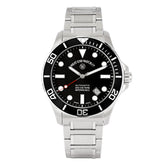 West End Men's Silver Tone Case Black Dial Automatic Watch
