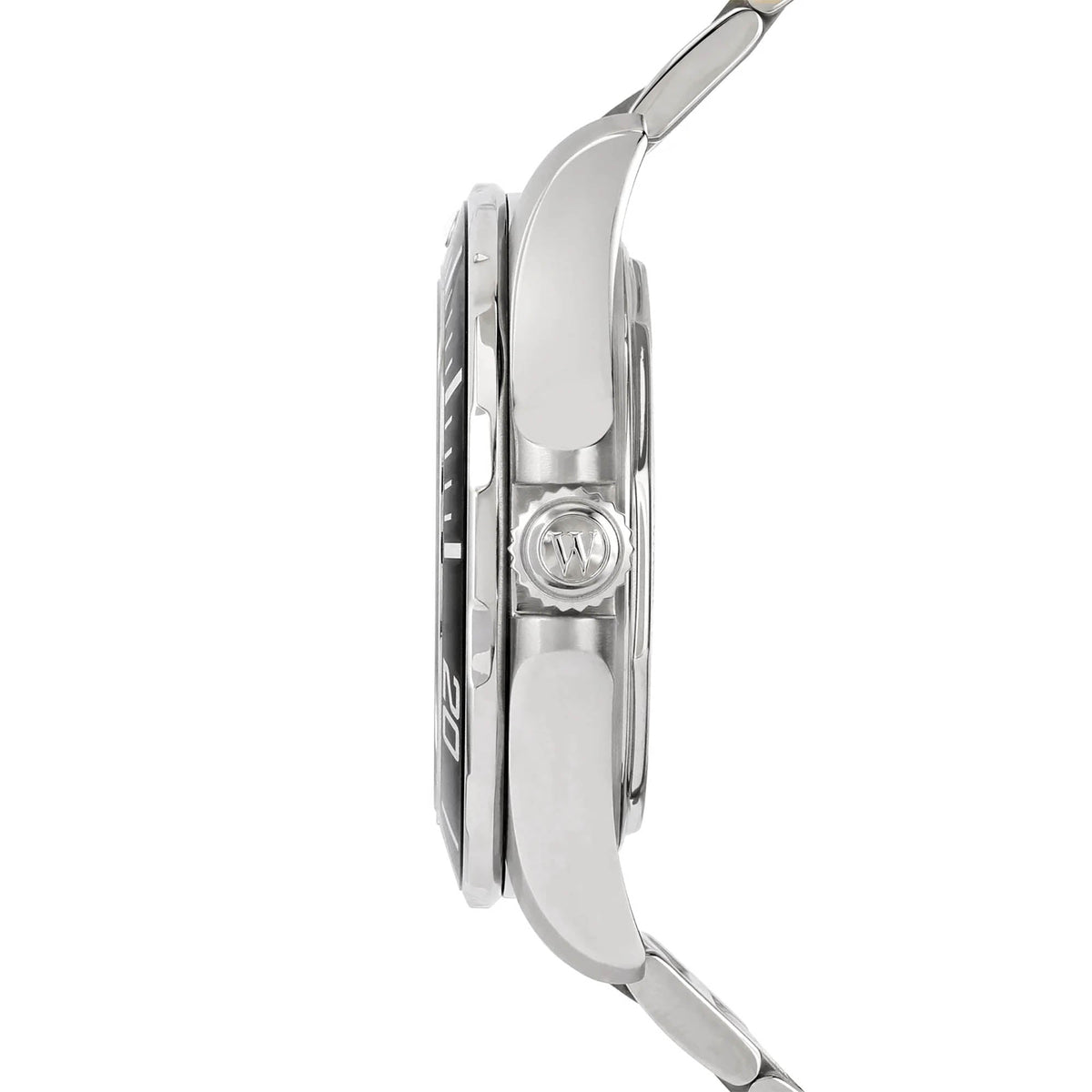 ساعة ويست إند للرجال أوتوماتيكية بعلبة فضية اللون ومينا سوداء