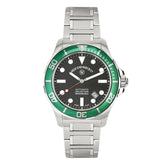 ساعة ويست إند للرجال أوتوماتيكية بعلبة فضية اللون ومينا سوداء