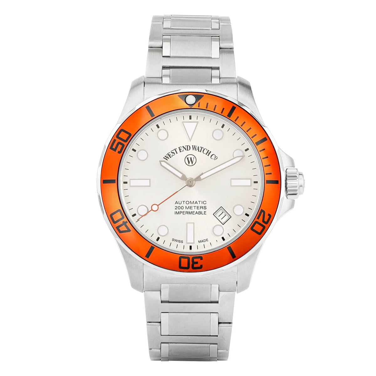 West End Men's Silver Tone Case Silver Dial Automatic Watch