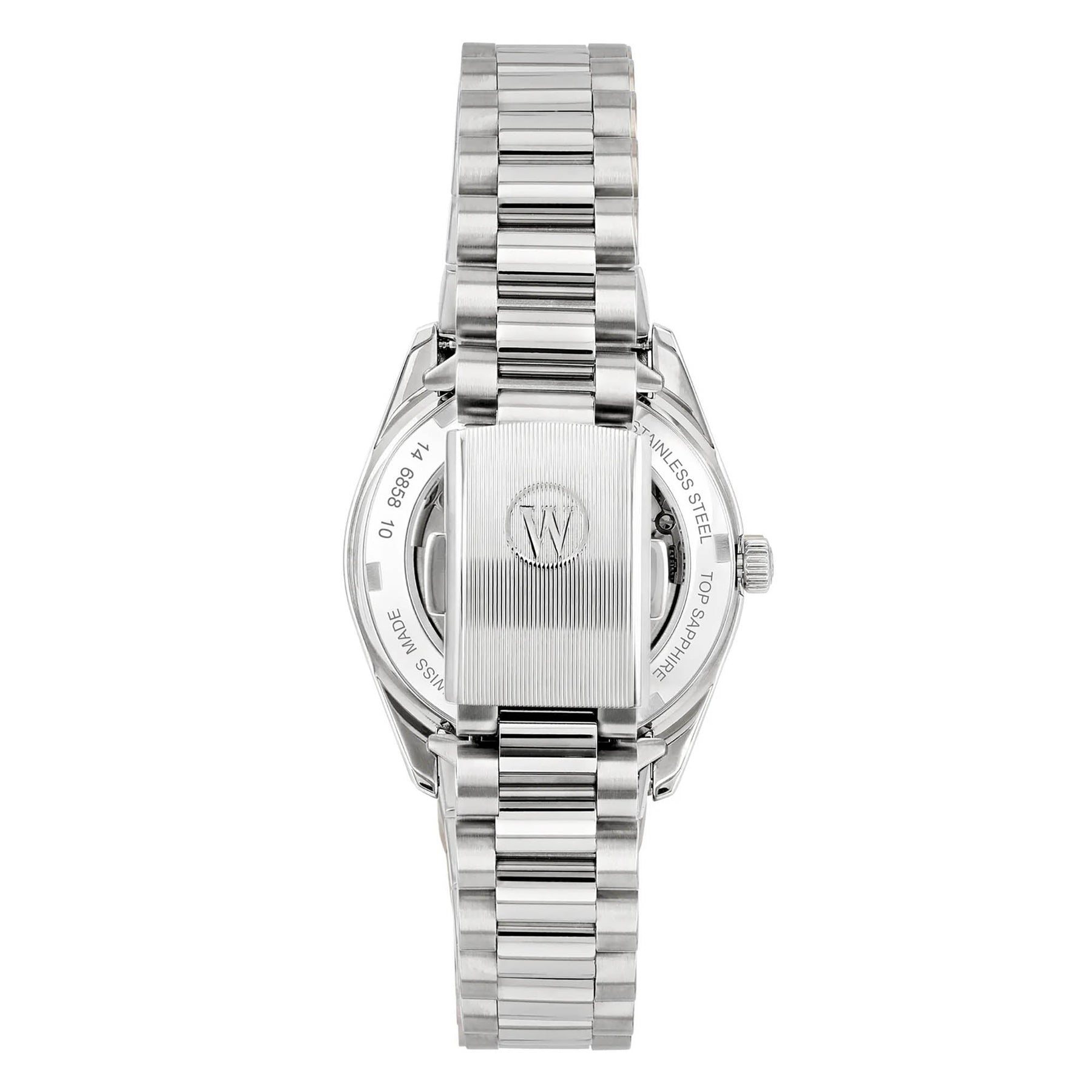 West End Women's Silver Tone Case Pink Mop Dial Automatic Watch