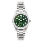 West End Women's Silver Tone Case Green Mop Dial Automatic Watch