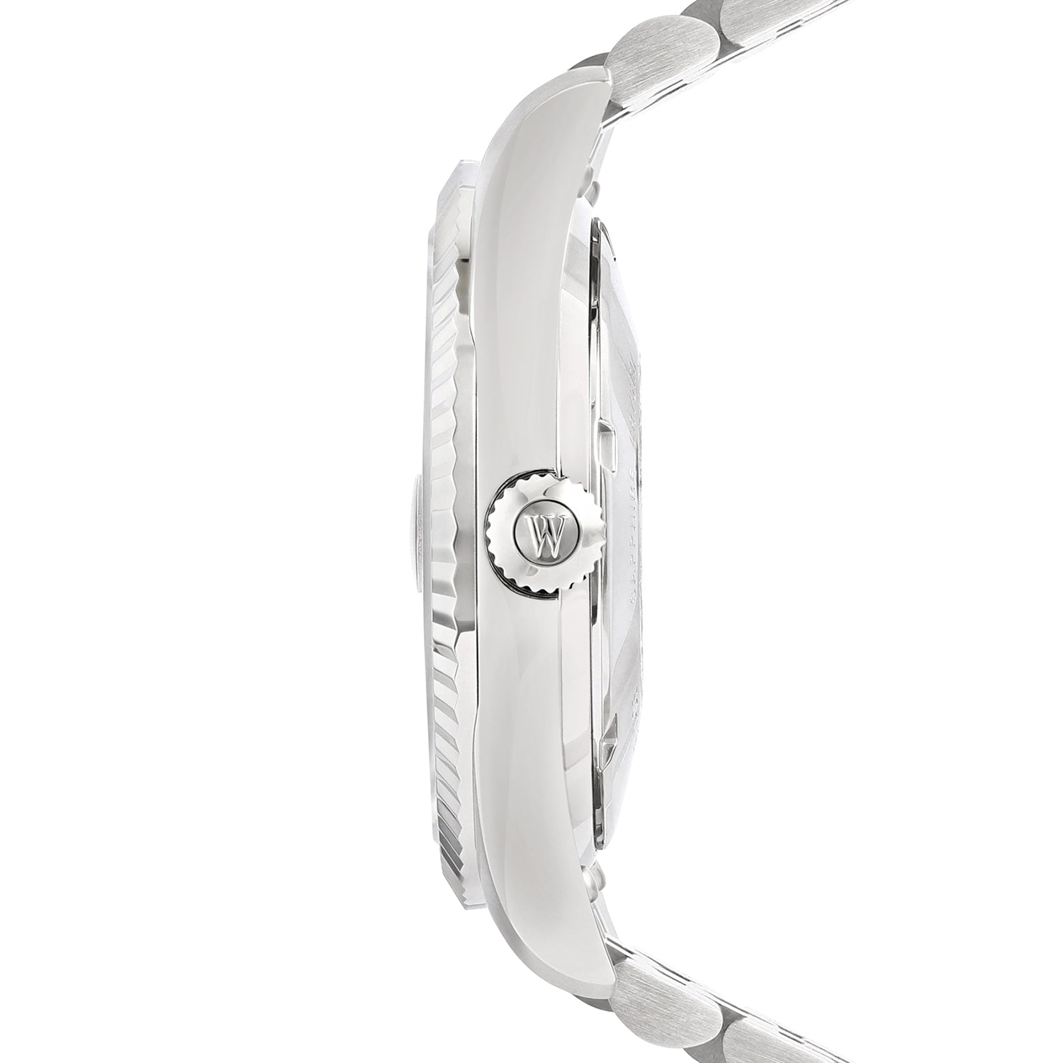ساعة ويست إند للرجال أوتوماتيكية بعلبة ومينا فضية اللون