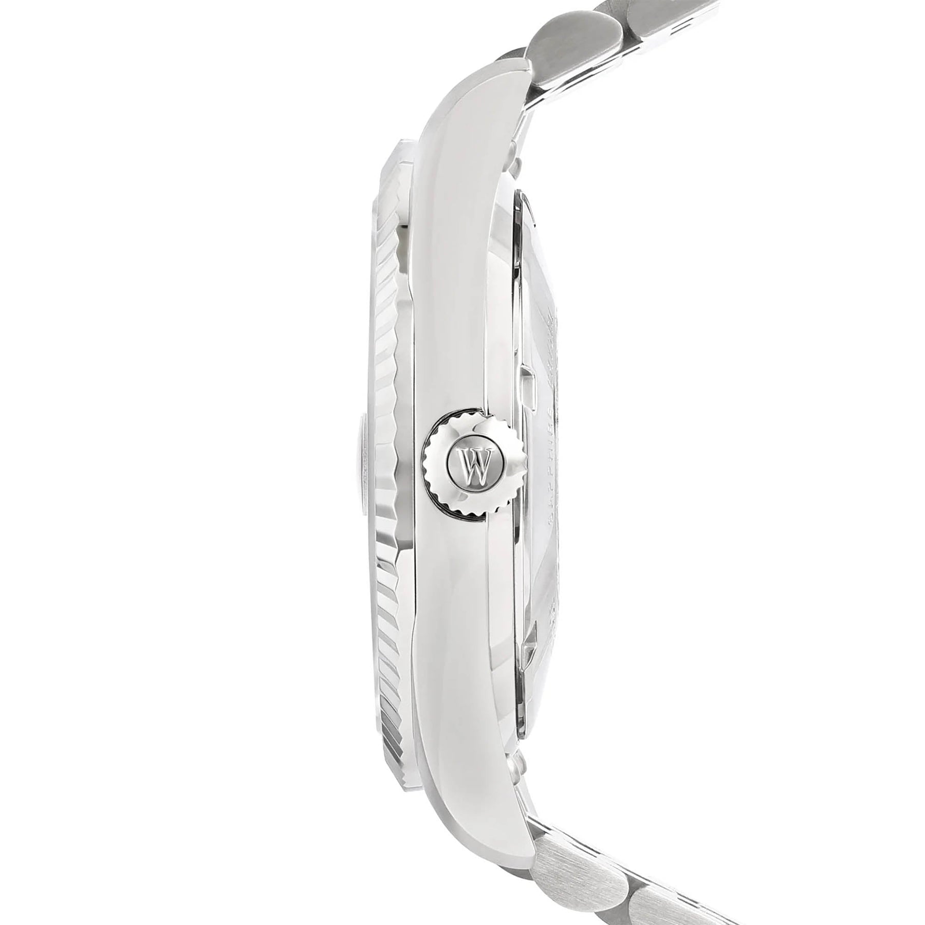 ساعة ويست إند للرجال أوتوماتيكية بعلبة فضية اللون ومينا زرقاء