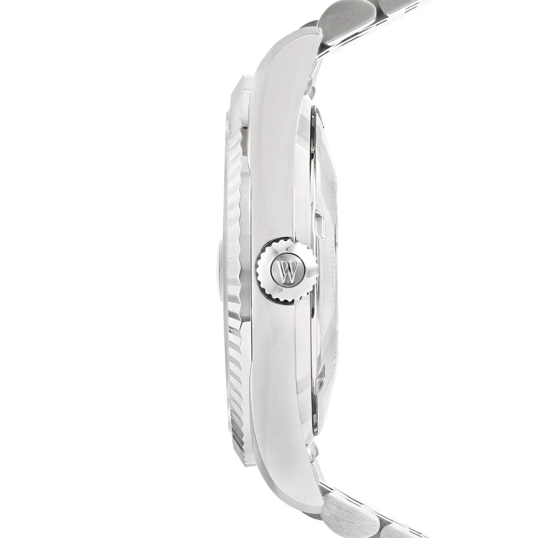 West End Men's Silver Tone Case Yellow Arabic Dial Automatic Watch