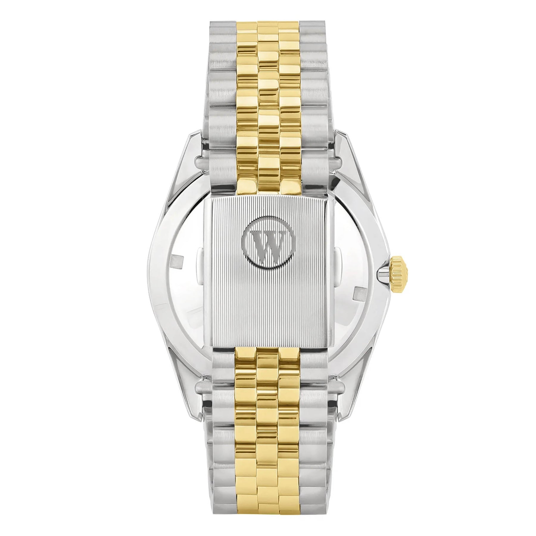 ساعة ويست إند للرجال أوتوماتيكية بعلبة فضية اللون ومينا خضراء