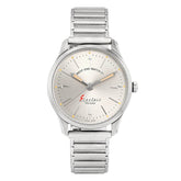 ساعة ويست إند للرجال بهيكل فضي ومينا فضي وسوار كوارتز