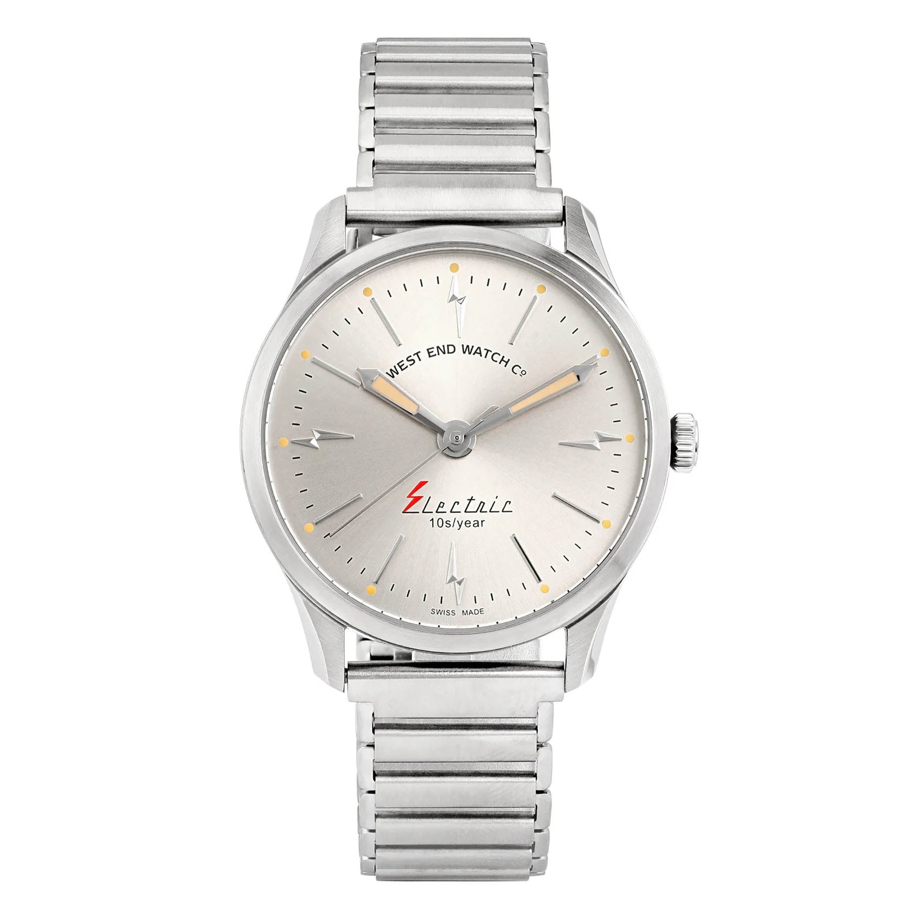 West End Men's Silver Tone Case Silver Dial Quartz Watch