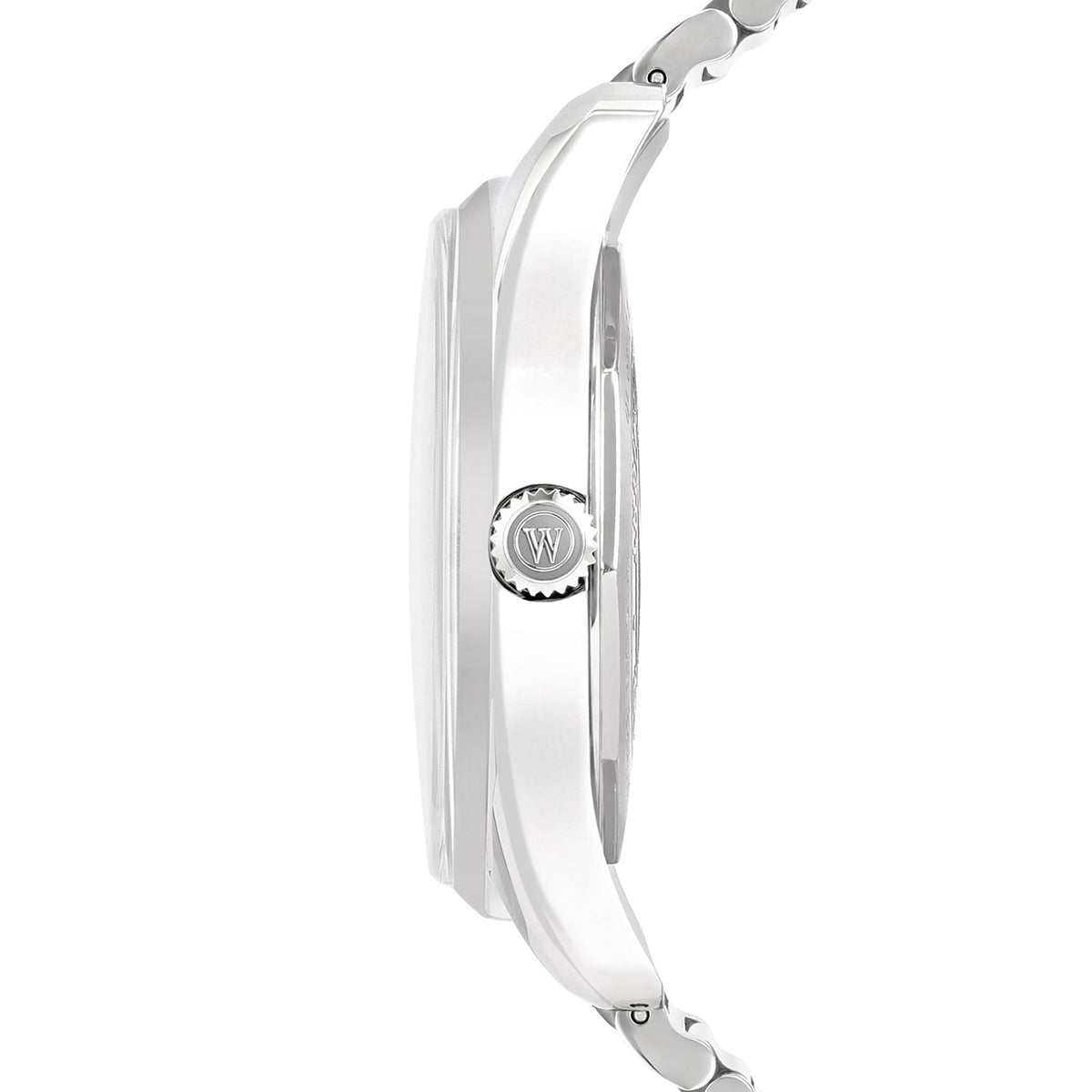 ساعة ويست إند للرجال أوتوماتيكية بعلبة فضية اللون ومينا سوداء