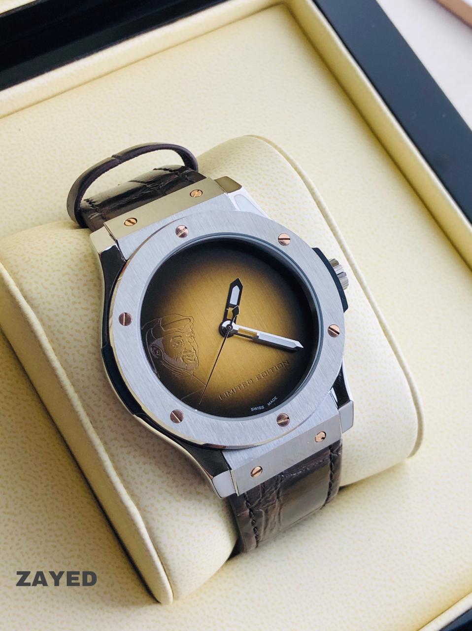 Zayed Metallic Brown Dial & Strap Limited Edition Men's Watch