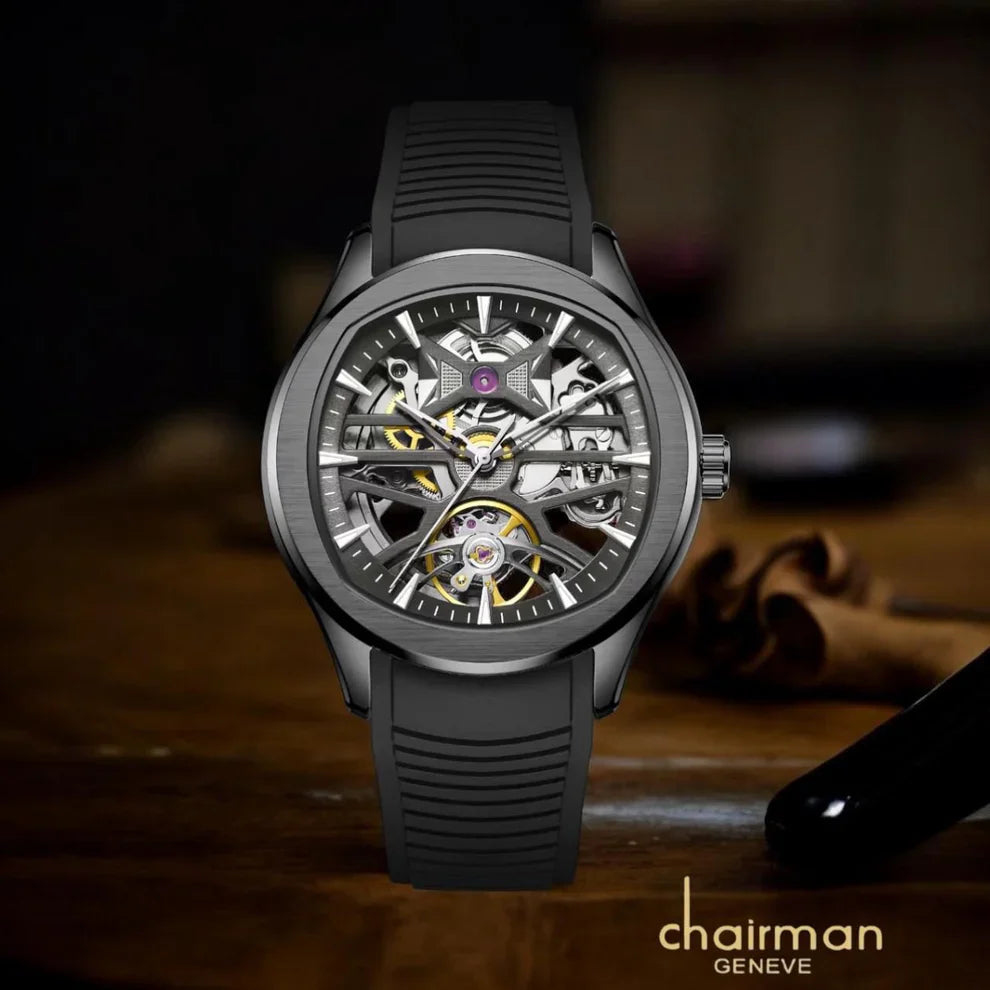 Chairman Geneve Skeleton Automatic Rubber For Men's